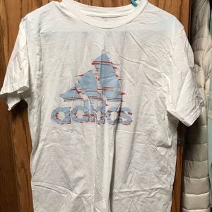 White adidas t shirt